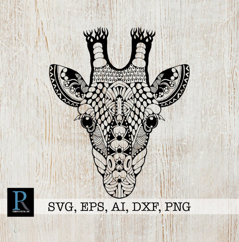 Download Zentangle Giraffe SVG Mandala Giraffe SVG | Etsy