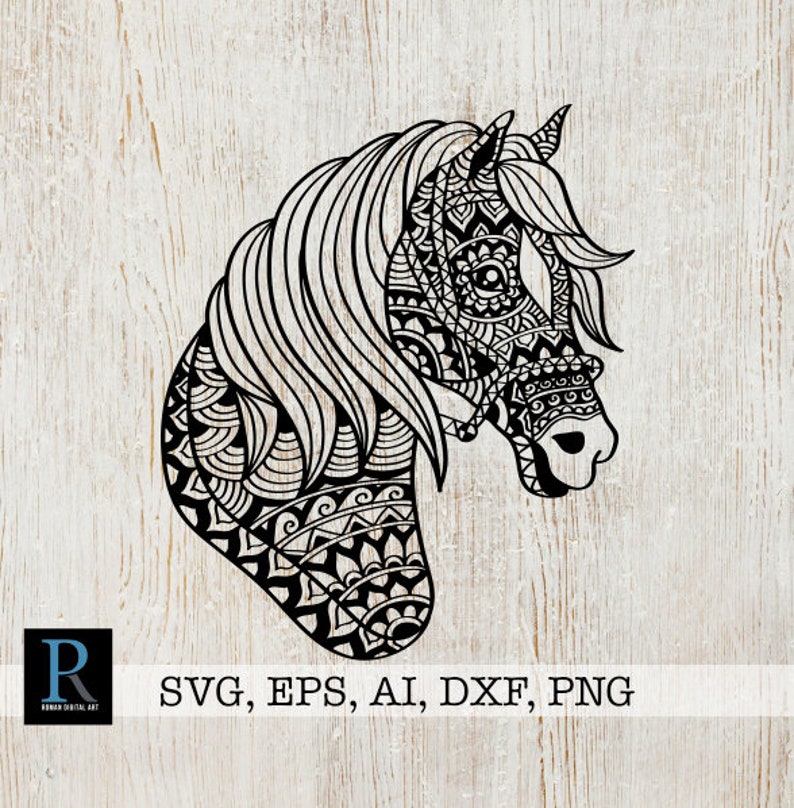 Download Zentangle caballo SVG Mandala caballo SVG caballo para | Etsy
