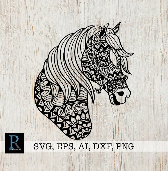 Download Zentangle horse SVG Mandala horse SVG horse for cricut | Etsy