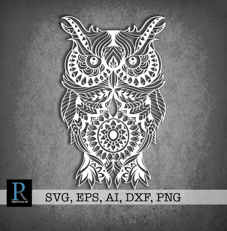 Download Zentangle Owl SVG Mandala Owl SVG Owl for cricut zentangle ...