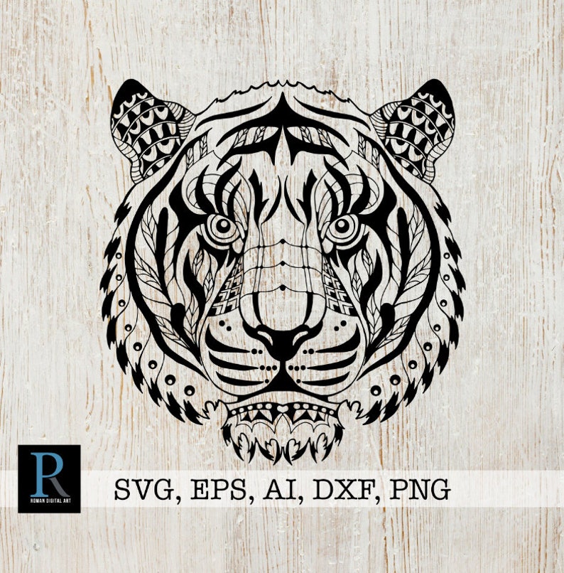 Download Clip Art Tiger For Cricut Mandala Tiger Svg Zentangle Tiger Svg Art Collectibles