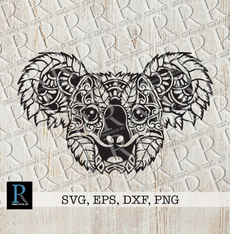 Koala SVG Mandala Cricut Koala Zentangle SVG Silhoutte SVG Etsy