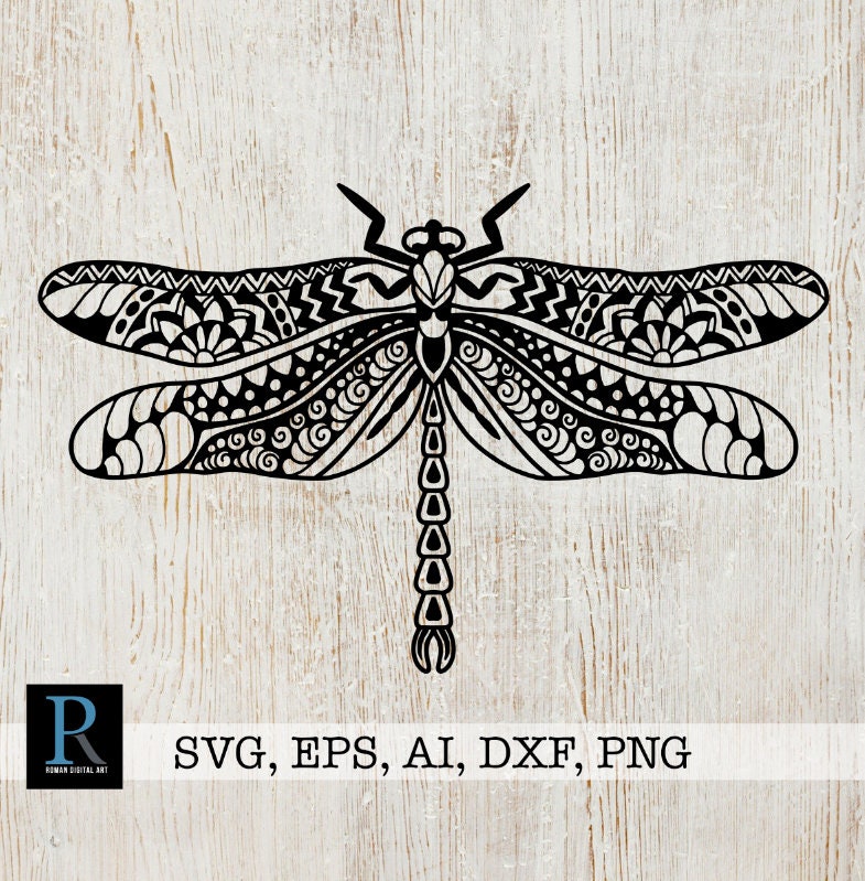 Download Zentangle Dragonfly SVG Mandala Dragonfly SVG Butterfly ...