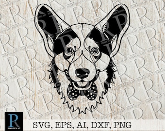 Corgi Dog SVG, Corgi PNG File, Corgi Cut File, Dog Cricut Design, single layered