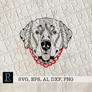 Zentangle Labrador SVG File, Labrador Mandala SVG, Labrador Cut File, Labrador Cricut svg