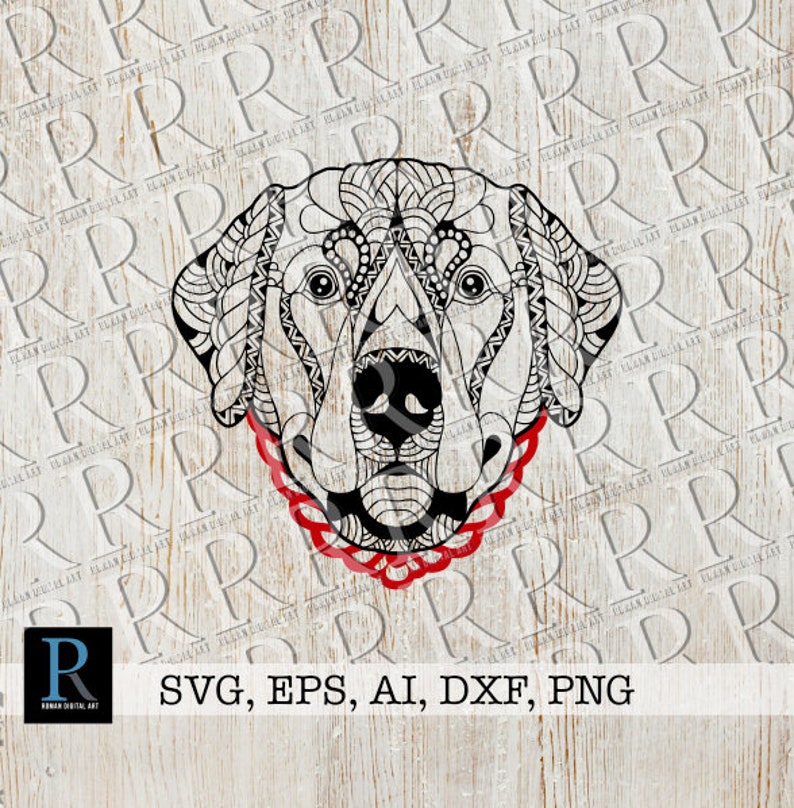 Download Art Collectibles Clip Art Zentangle Labrador Svg File Labrador Mandala Cut File Digital File