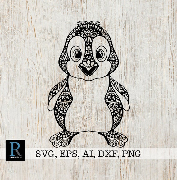 Download Zentangle pinguïn SVG mandala pinguïn SVG | Etsy
