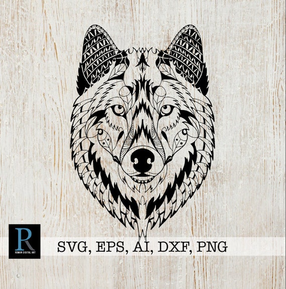 Download Zentangle Wolf Svg Mandala Wolf Svg Svg Files Wolf Cricut Etsy