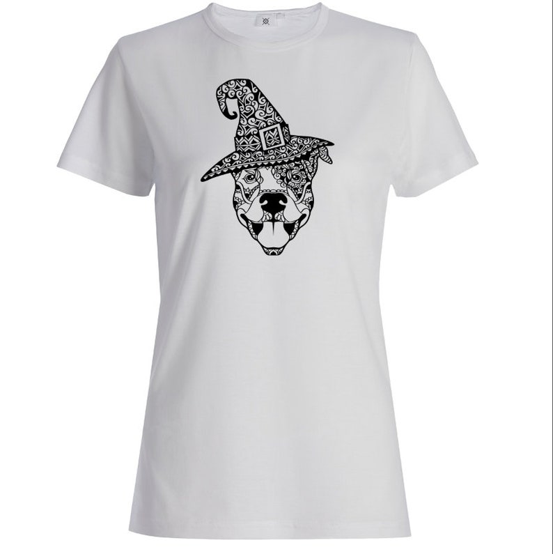 Download Mandala Halloween Pit Bull SVG Zentangle Pit Bull Witch | Etsy