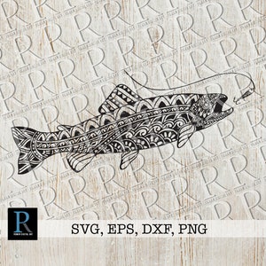 Download Gar Fish Svg Fish Svg Mandala Svg Intricate Weeding Etsy