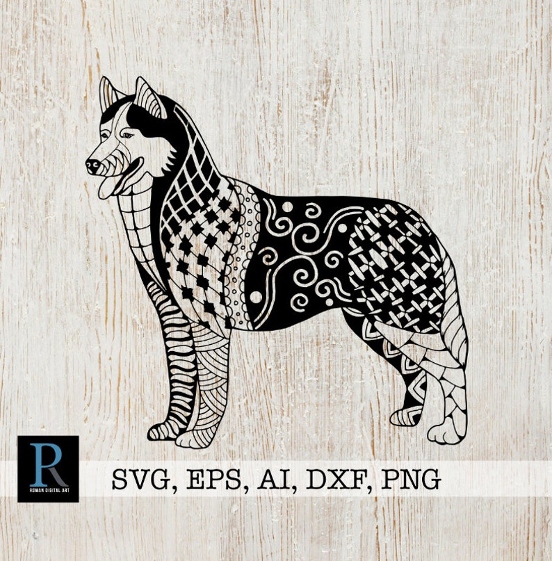 Download Mandala Husky SVG Zentangle Husky SVG Siberian Husky SVG ...