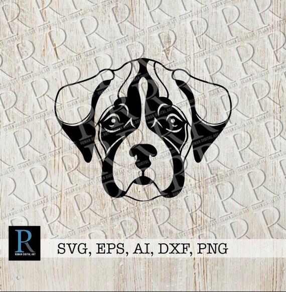 Boxer Dog Puppy Svg File Boxer Dog Cut File Etsy