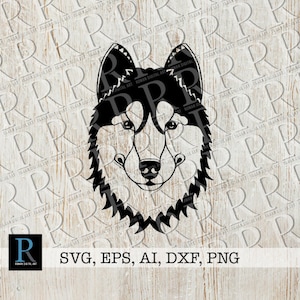 Siberian Husky SVG Cut File, Husky Cricut SVG, Husky Silhouette SVG, single layered