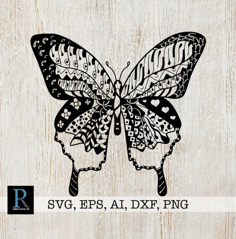 Zentangle butterfly SVG Mandala butterfly SVG butterfly ...