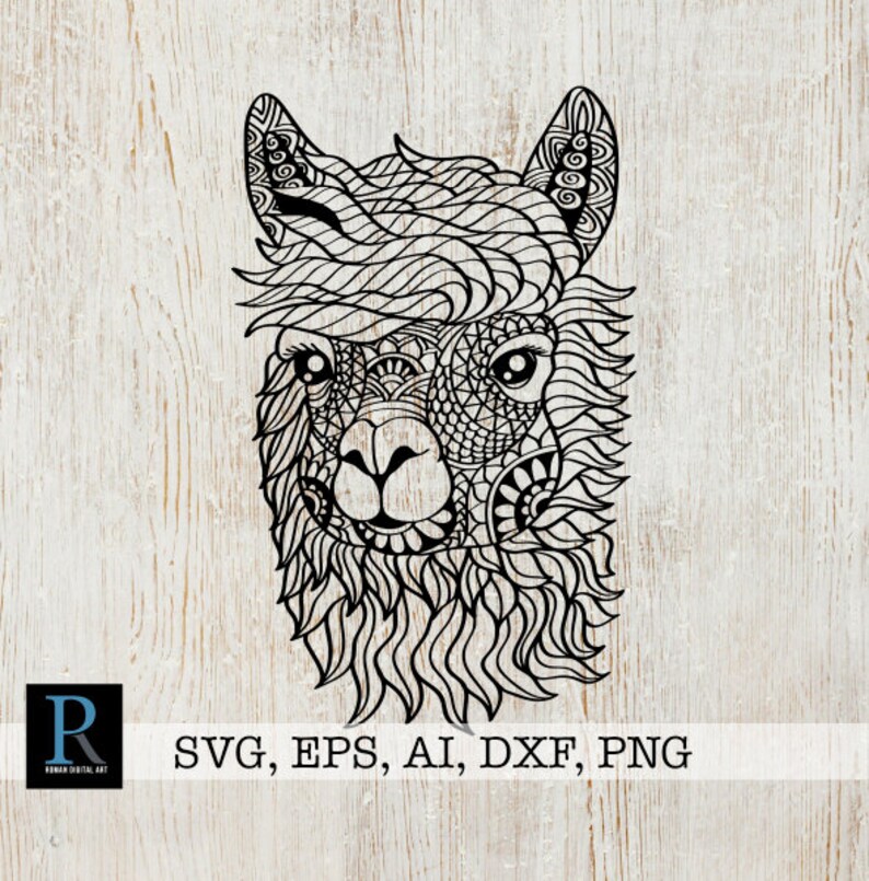 Download Kits How To Zentangle Alpaca Llama Svg Mandala Llama Alpaca Svg Craft Supplies Tools