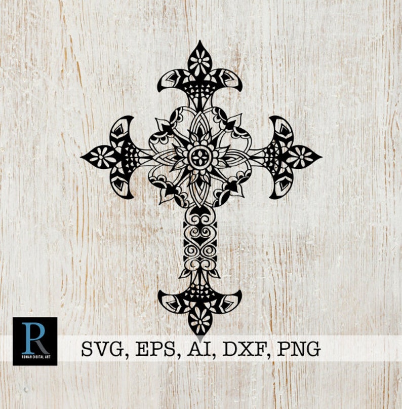 Free Free 293 Cricut Mandala Cross SVG PNG EPS DXF File