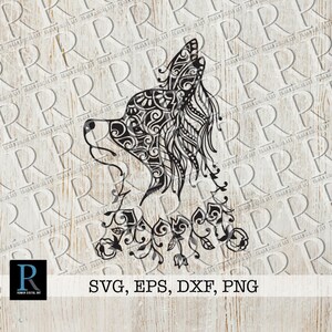 Archivo de corte SVG de Mandala Papillon, diseño Cricut SVG de Zentangle Papillon, una sola capa