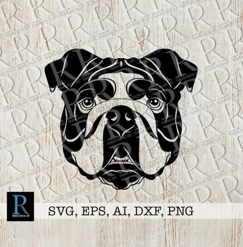English Bulldog SVG Cut File | Etsy
