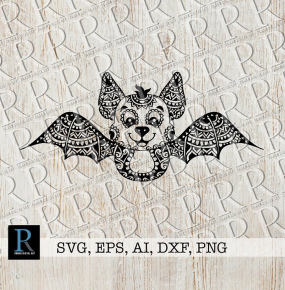 Download Halloween Bat Svg Zentangle Bat Svg Mandala Halloween Svg Etsy