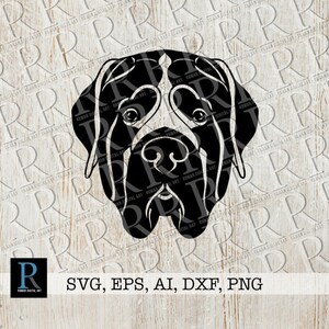 English Mastiff SVG Cut File, SVG Cutting File, single layered