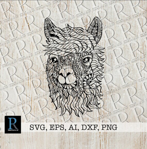 Download Zentangle Alpaca Llama SVG Mandala Llama Alpaca SVG | Etsy