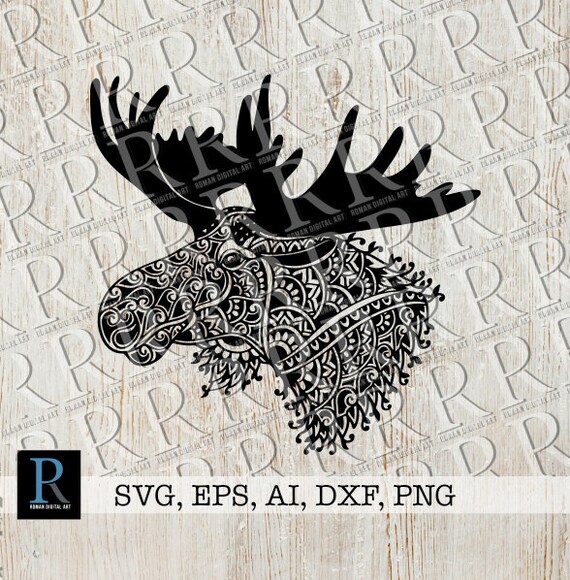 Download Moose Svg File Zentangle Moose Svg Mandala Moose Svg Elk Etsy