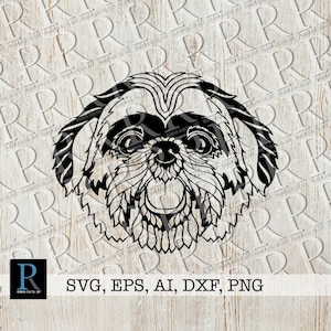 Fichier SVG Shih Tzu, fichier coupe Shih Tzu, Shih Tzu Cricut Design, Clipart Shih Tzu, simple couche