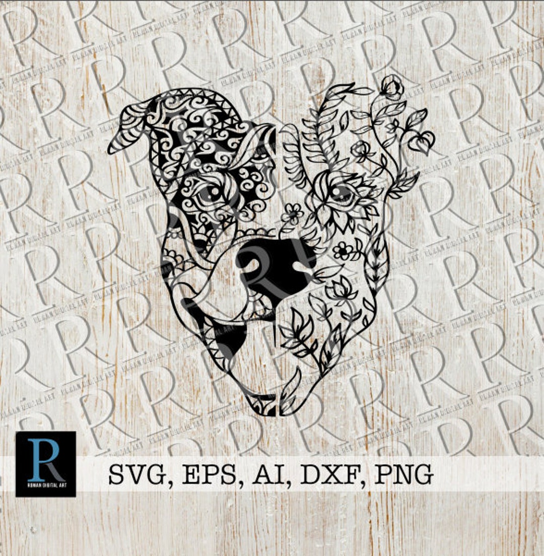 Mandala Pit Bull Pitbull SVG, Zentangle Pitbull SVG, Mandala Mandala Pit Bull Pitbull SVG, Zentangle Pitbull SVG, Mandala