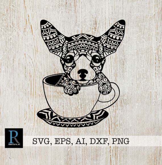 Download Chihuahua SVG Zentangle Chihuahua SVG | Etsy