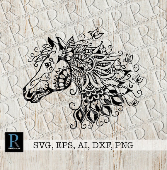 Download Mandala Horse Svg Mustang Horse Svg File Zentangle Horse Etsy