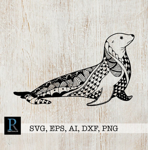 Download Zentangle Seal Svg Mandala Seal Svg Zentangle Svg Design Etsy