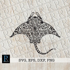 Mandala mantarog gesneden SVG-bestand voor Cricut Crafting, zentangle mantarog voor vinyl snijden, enkellaags