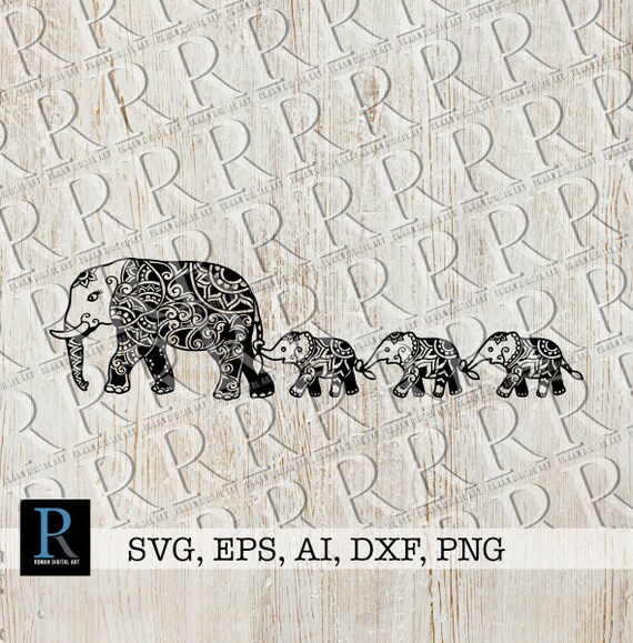 Download Mandala Mom And Baby Elephants Svg File Zentangle Elephant Etsy 3D SVG Files Ideas | SVG, Paper Crafts, SVG File
