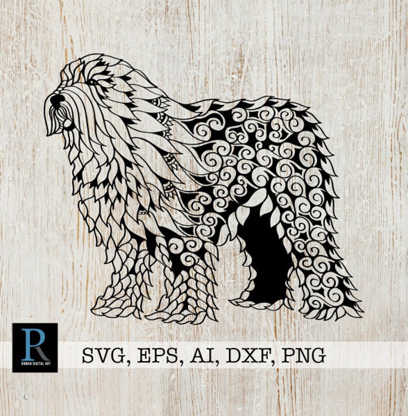 Download Visual Arts Old English Sheepdog Mandala Svg Dog Svg Design Craft Supplies Tools
