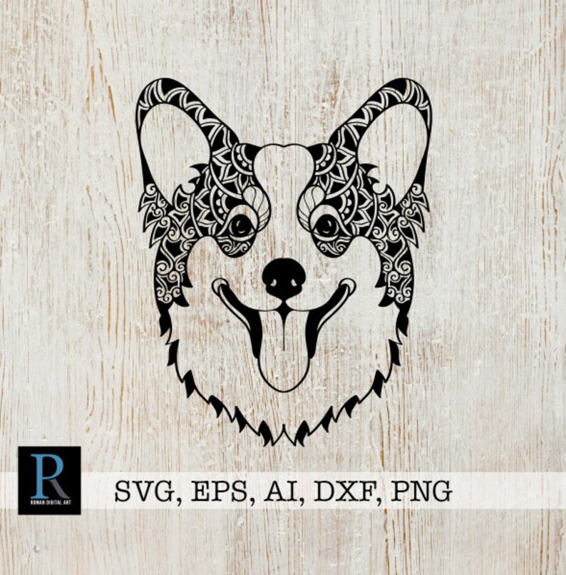 Download Corgi Dog Bundle 4 SVG designs Zentangle Corgi SVG | Etsy