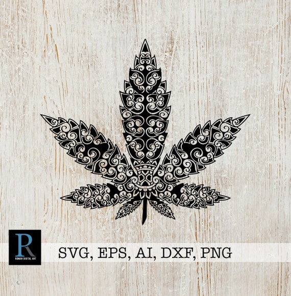 Download Zentangle Marihuana Marijuana Svg Mandala Weed Cut File Etsy
