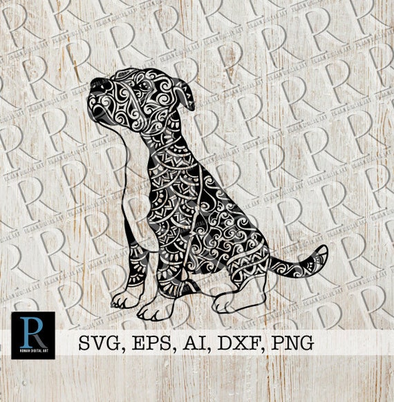 Download Pit Bull Puppy Mandala Svg File