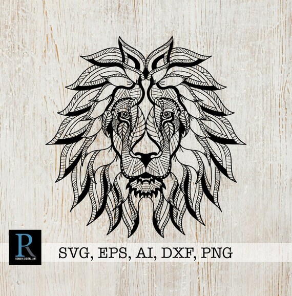 Download Zentangle Lion Svg Mandala Lion Svg Lion Laser File Lion Etsy