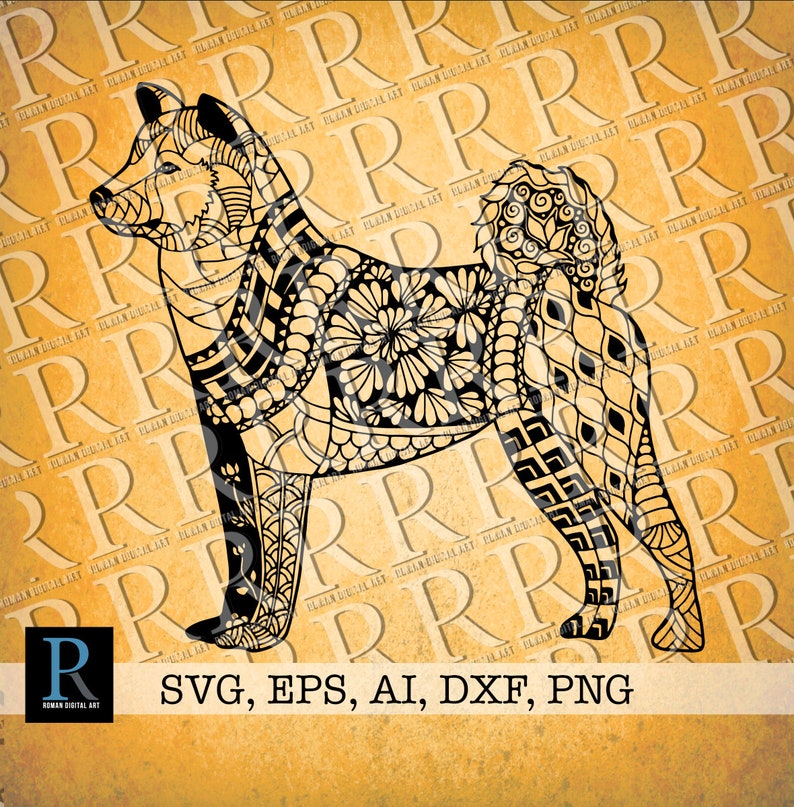 Download Zentangle Akita SVG Mandala Akita Inu SVG | Etsy