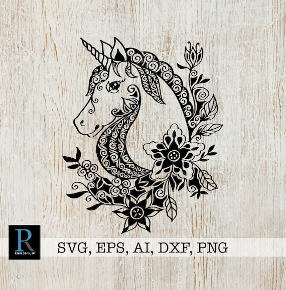 Download Unicorn Zentangle SVG Unicorn Mandala SVG Unicorn for cricut | Etsy