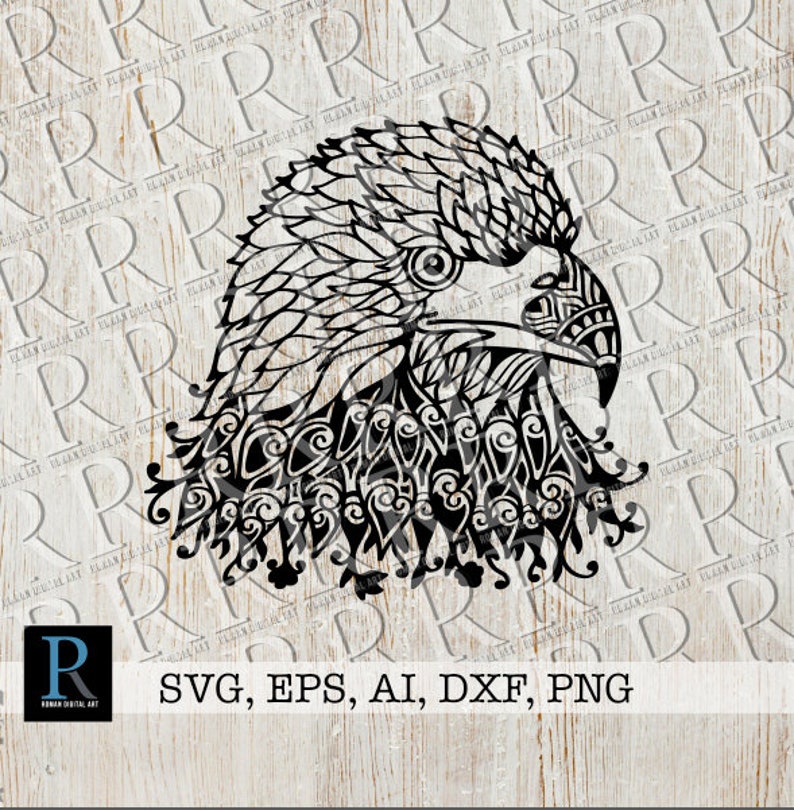 Download Eagle SVG File Mandala Eagle SVG Zentangle Eagle SVG Bird ...