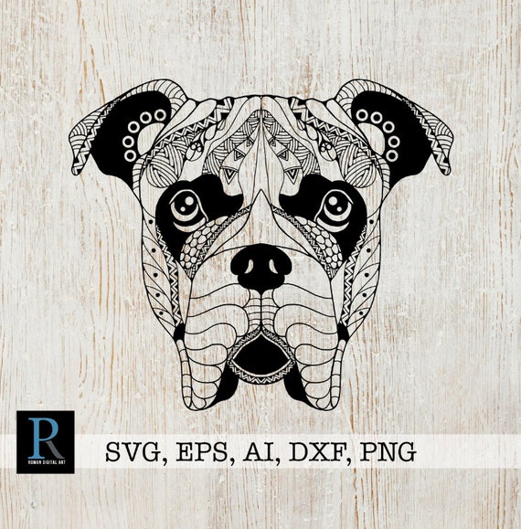 Download Zentangle Boxer Dog Svg Mandala Boxer Dog Svg Boxer Dog For Etsy