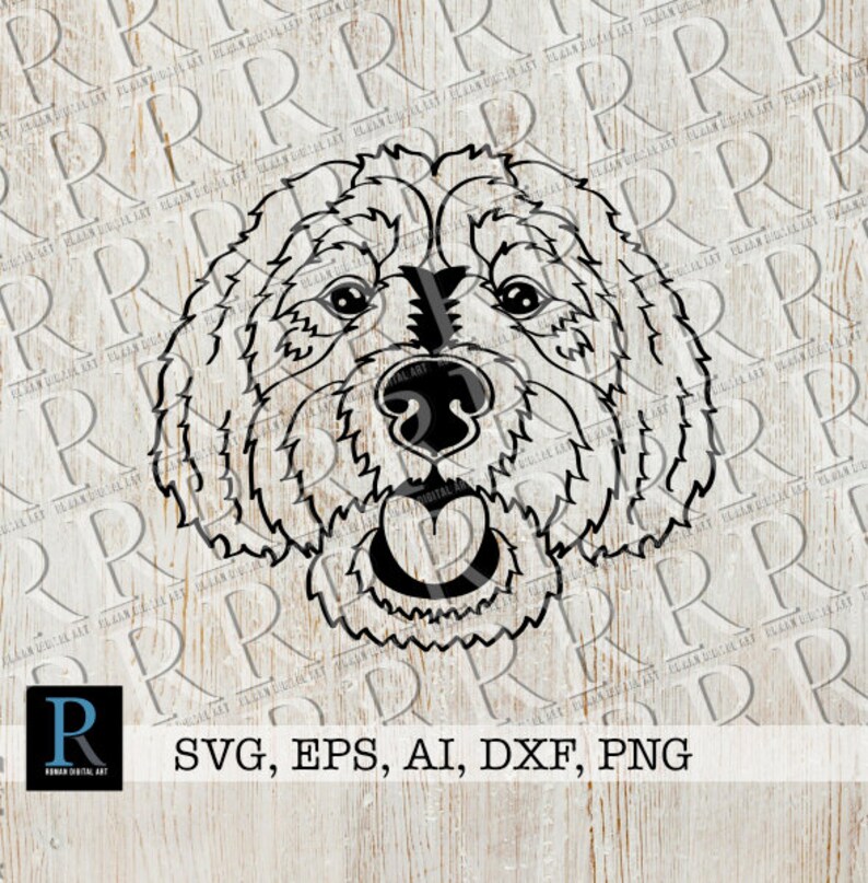 Golden Doodle Dog SVG File Goldendoodle Cut File Labradoodle | Etsy