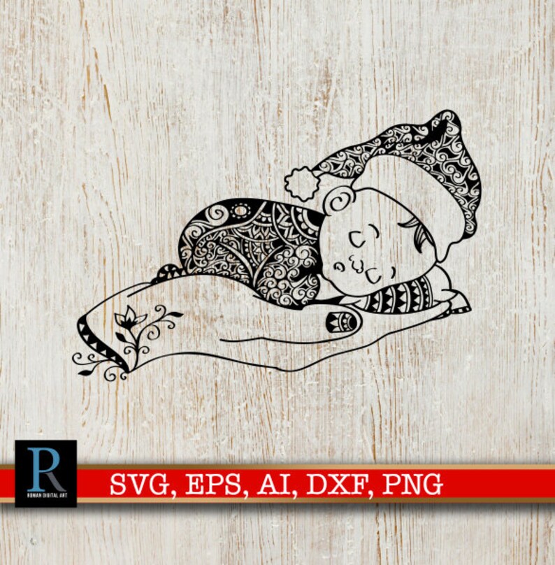 Download Mandala Christmas Baby SVG Zentangle Baby SVG Christmas ...