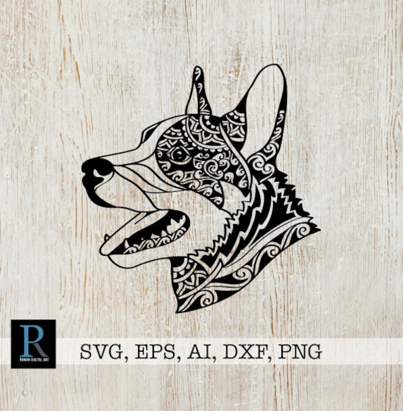 Download Zentangle Blue Heeler Svg Australian Cattle Dog Svg Etsy PSD Mockup Templates