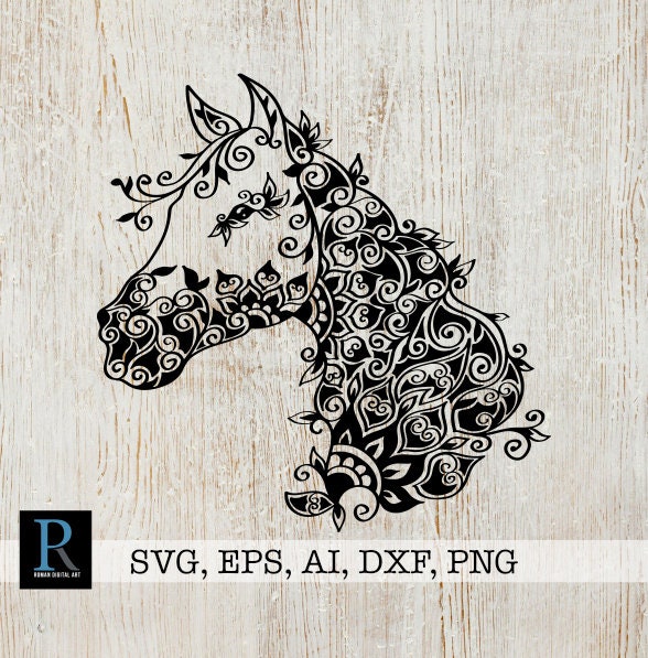 Download Horse Zentangle SVG Mandala Horse SVG | Etsy