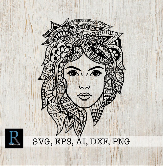 Download Woman Zentangle Svg Woman Mandala Svg Woman Svg Cricut Etsy
