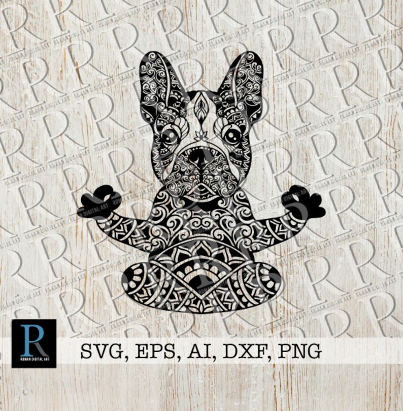 Download Mandala French Bulldog Svg Meditating Dog Svg Yoga French Bulldog Svg Clip Art Art Collectibles Vadel Com