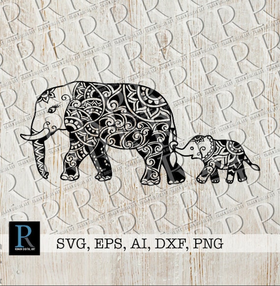 Free 88 Mother And Baby Elephant Svg SVG PNG EPS DXF File