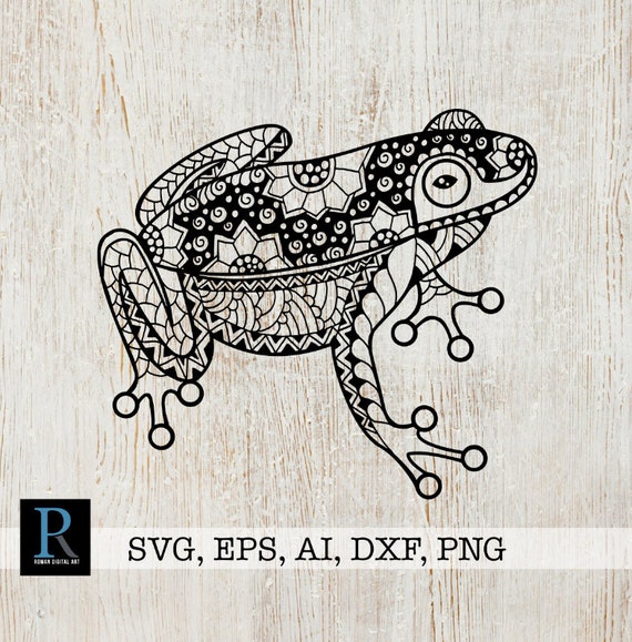 Download Zentangle Frog Svg Mandala Frog Svg Frog For Cricut Etsy